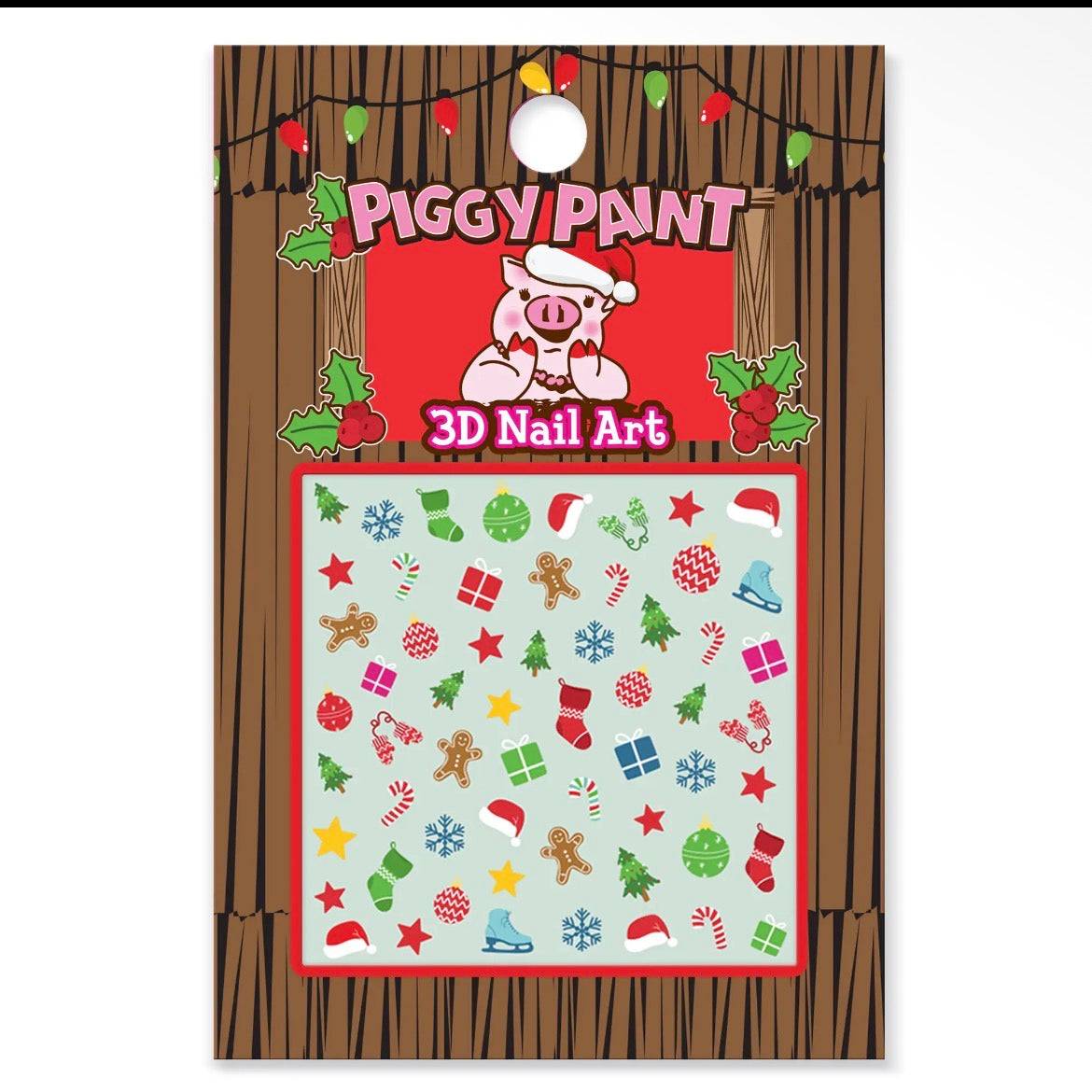 Piggy Paint 3D Nail Art Stickers for Kids – Christmas
