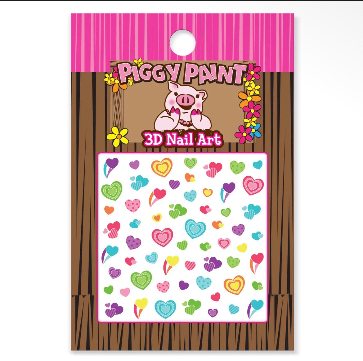 Piggy Paint 3D Nail Art Stickers for Kids – Hearts