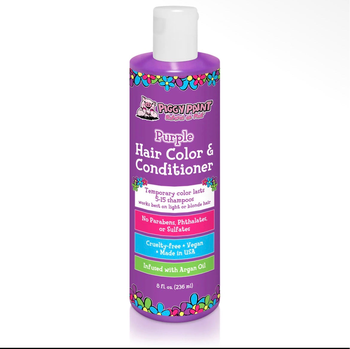Piggy Paint Purple Hair Color & Conditioner for Kids – 8 fl oz