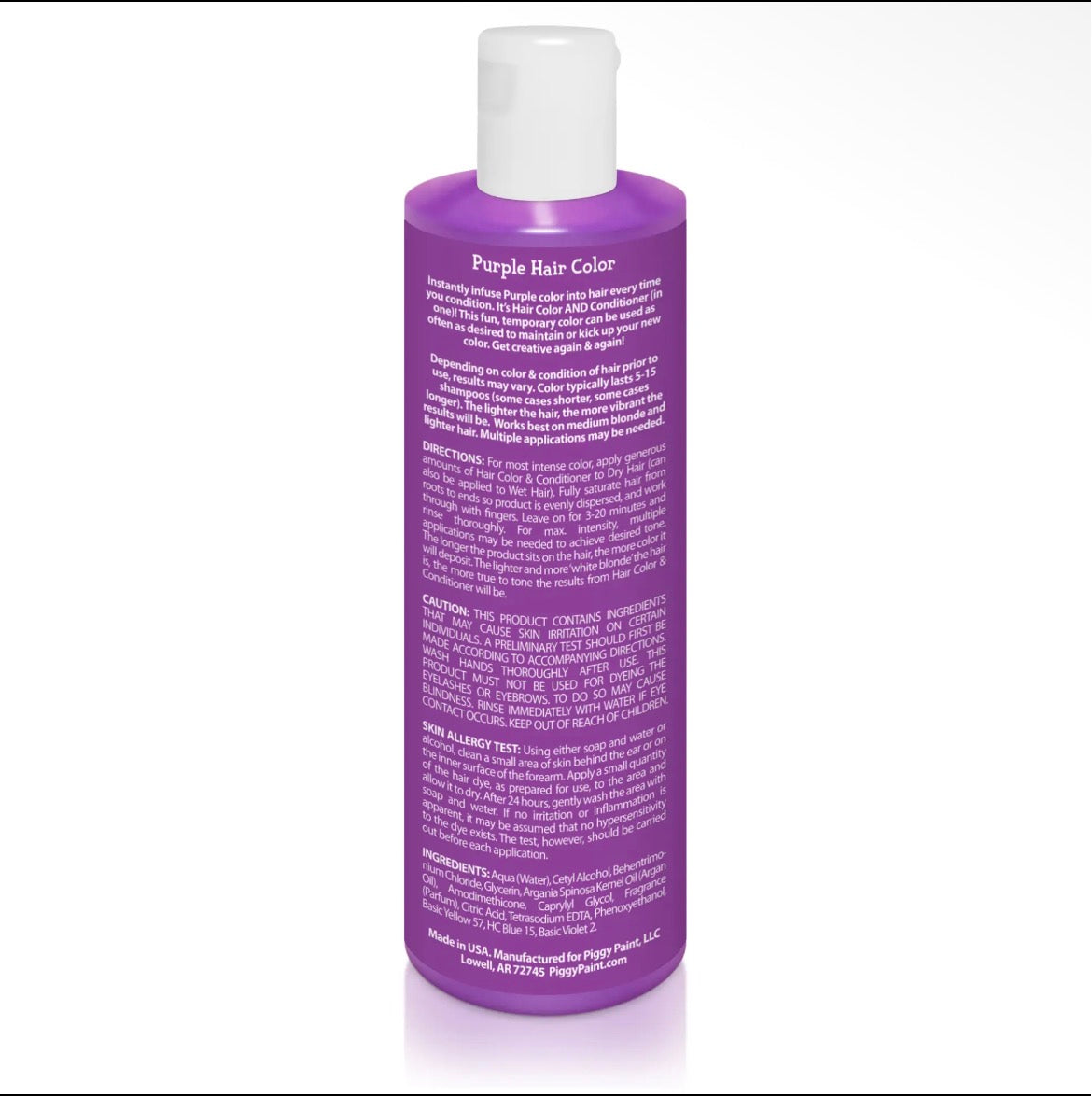 Piggy Paint Purple Hair Color & Conditioner for Kids – 8 fl oz