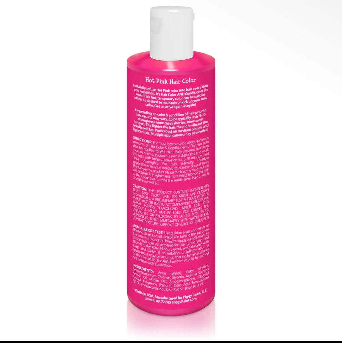 Piggy Paint Hot Pink Hair Color & Conditioner for Kids – 8 fl oz