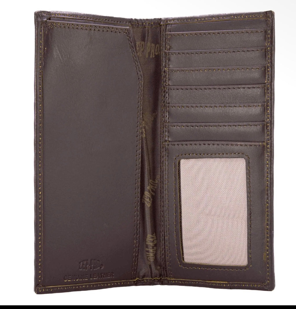 Zep-Pro Mallard Secretary Old School Camo Leather Wallet for Men