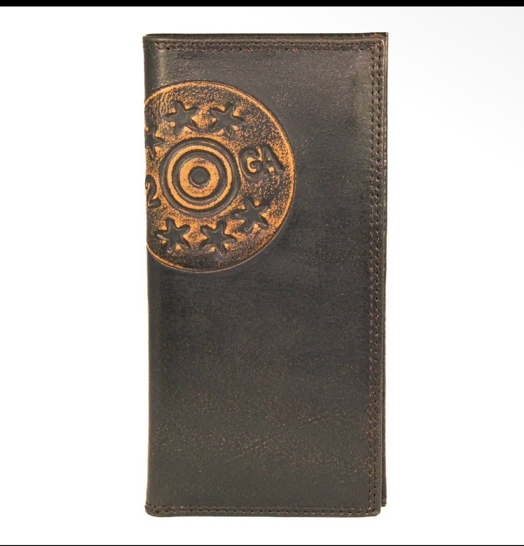 Zep-Pro Shotshell Burnished Leather Secretary Wallet for Men