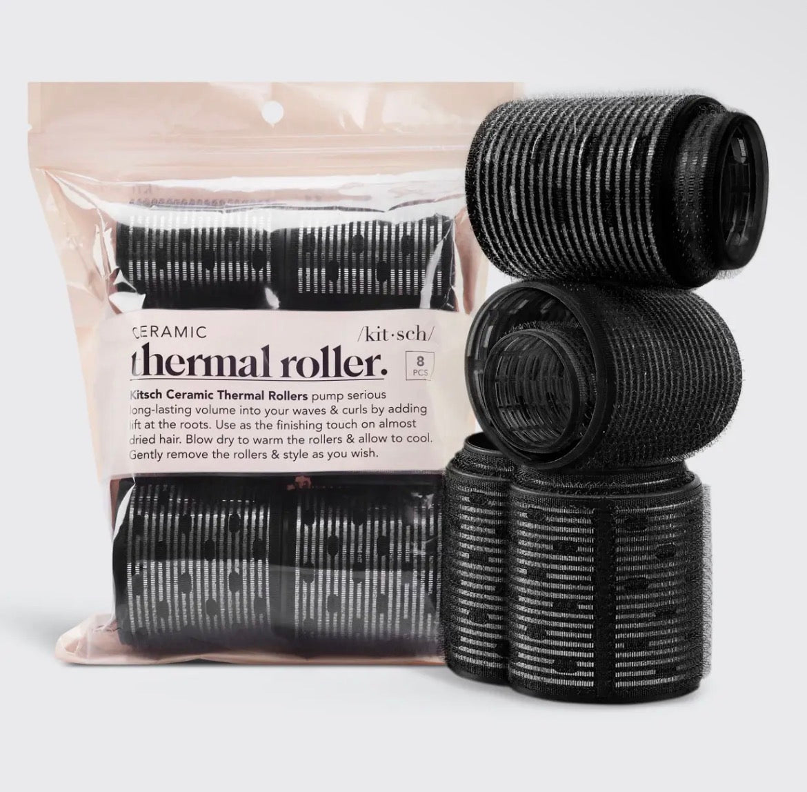 Kitsch Ceramic Thermal Rollers – 8 Pieces